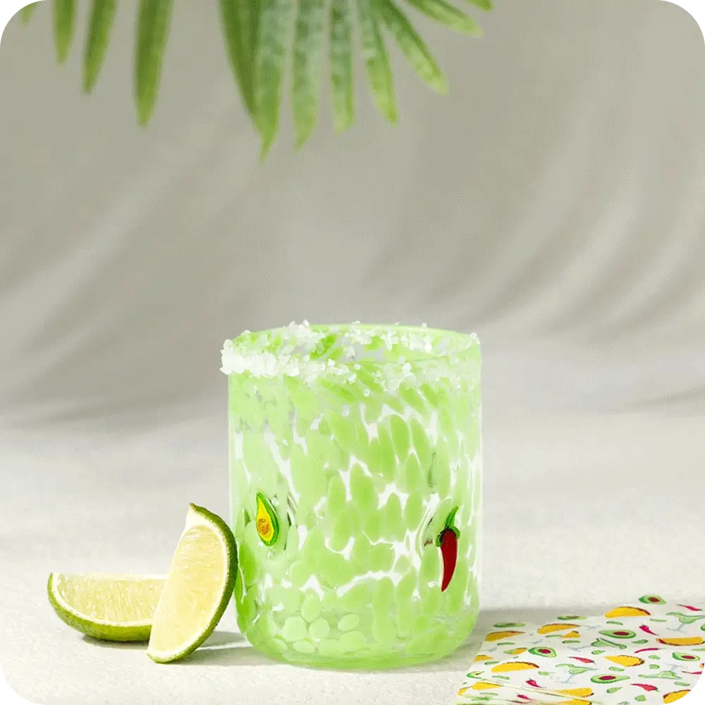 Taco Night Charm Glass 17oz