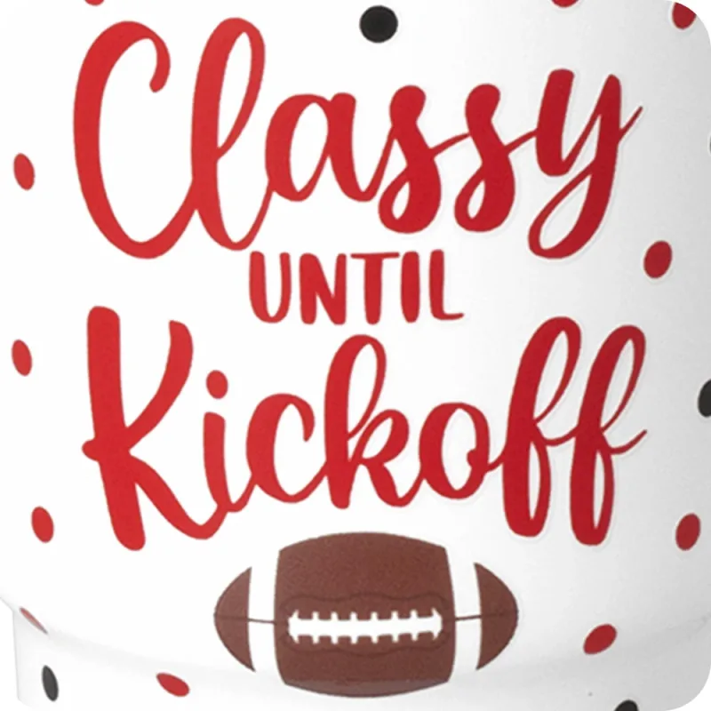 Classy 'Til Kickoff Red + Black Swig Shot 2oz