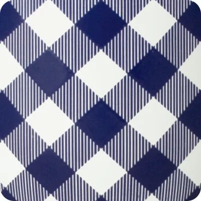 Mega Mug Gameday Gingham Navy + Orange 40oz
