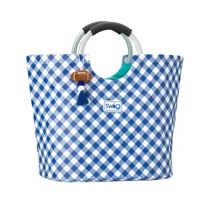Borsa tote Loopi Gameday Gingham Royal