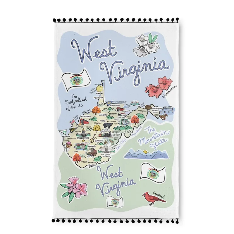 West Virginia Tea Towel