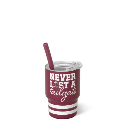 Never Lost a Tailgate Maroon Swig Shot 2oz